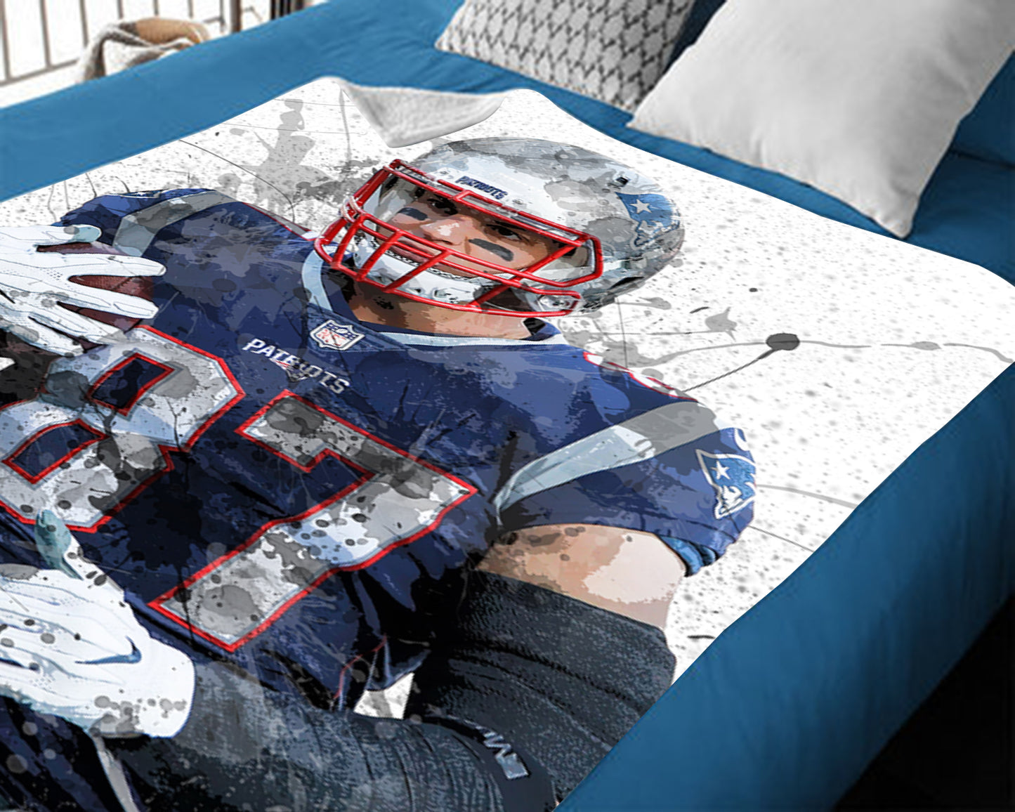 Rob Gronkowski Splash Effect Fleece Blanket