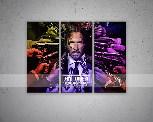 John Wick Multicolour Wall Art