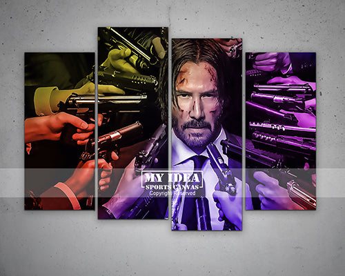 John Wick Multicolour Wall Art