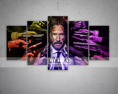 John Wick Multicolour Wall Art