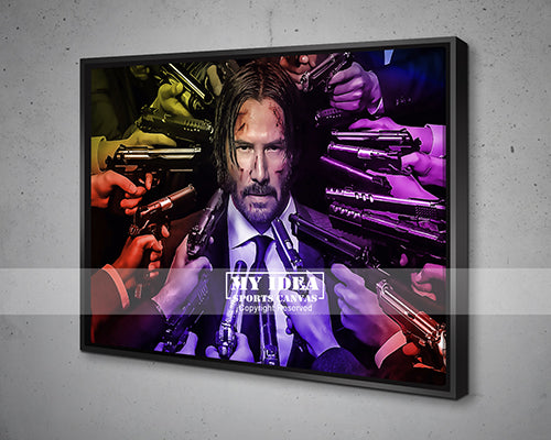 John Wick Multicolour Wall Art