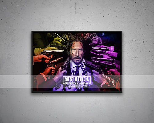 John Wick Multicolour Wall Art