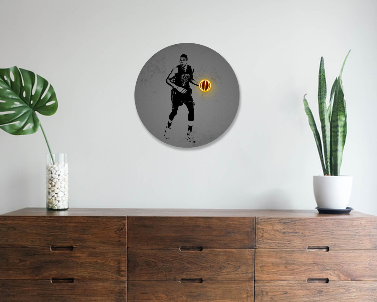 Giannis Antetokounmpo Round Wall Art