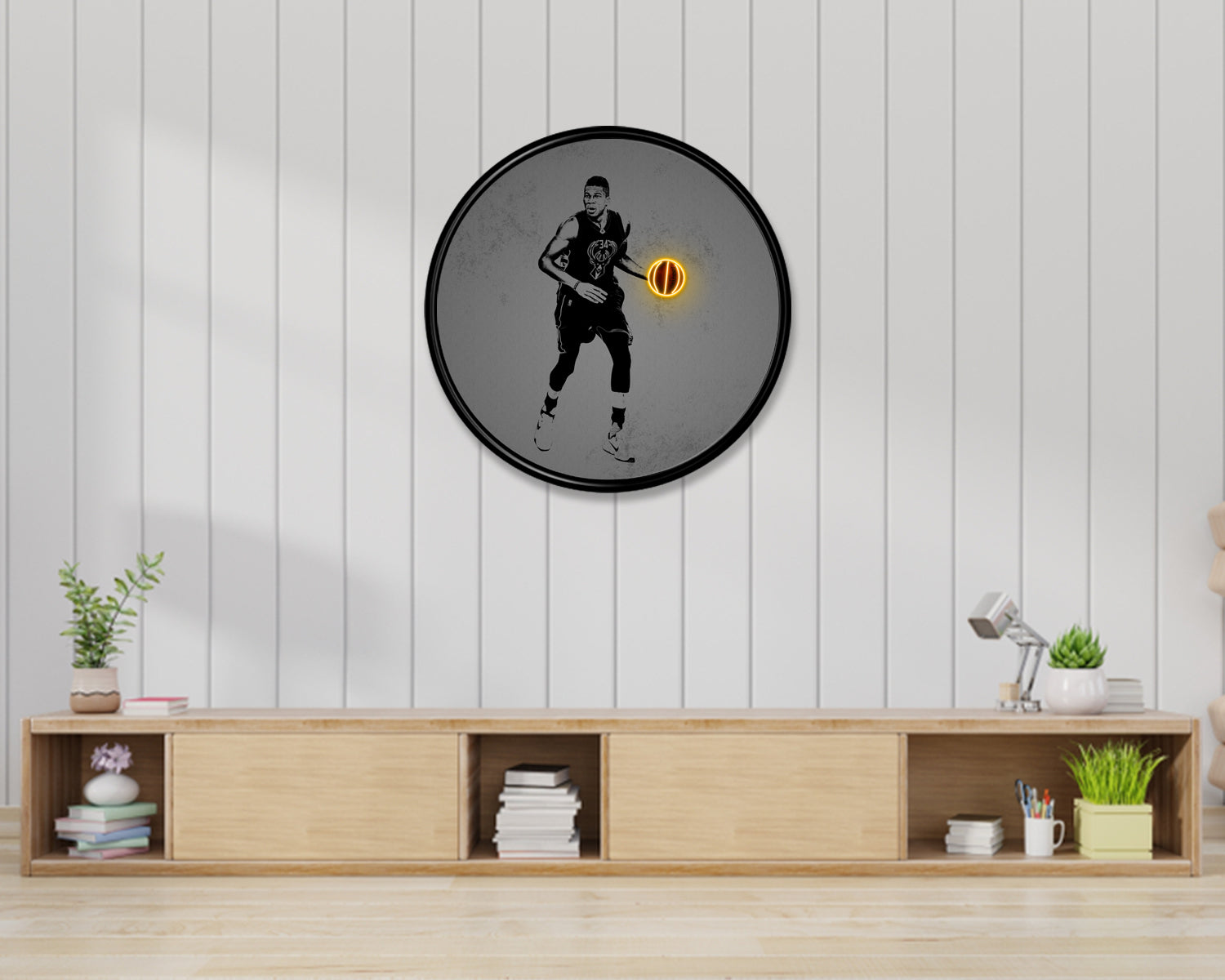 Giannis Antetokounmpo Round Wall Art