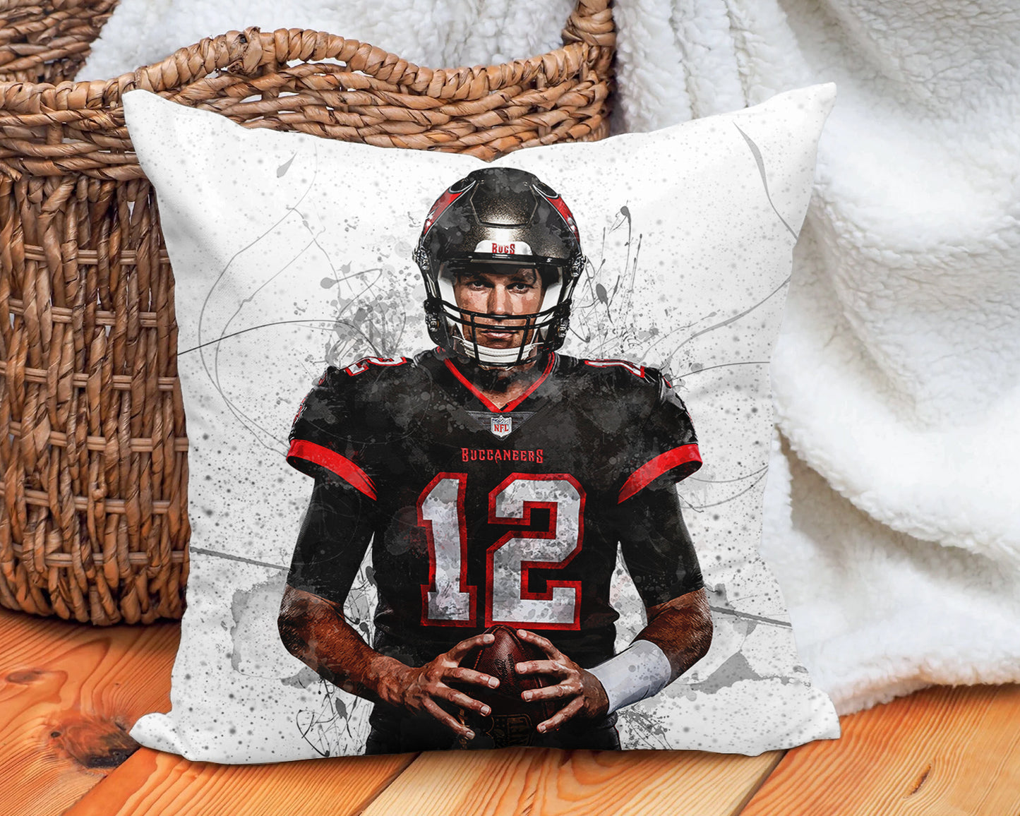 Tom Brady Splash Effect Pillow