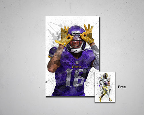 Justin Jefferson Canvas Wall Art