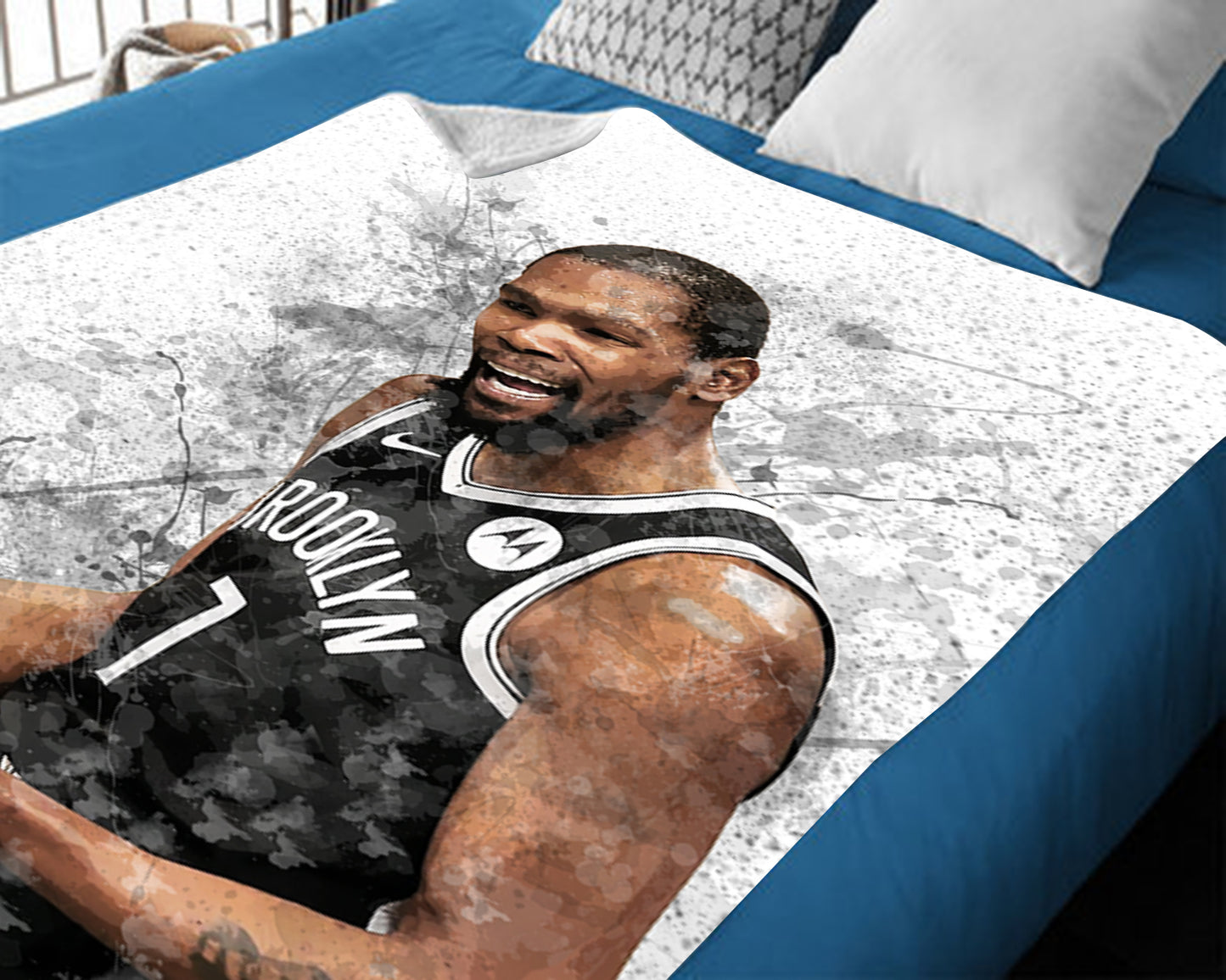 Kevin Durant Splash Effect Fleece Blanket Style 2