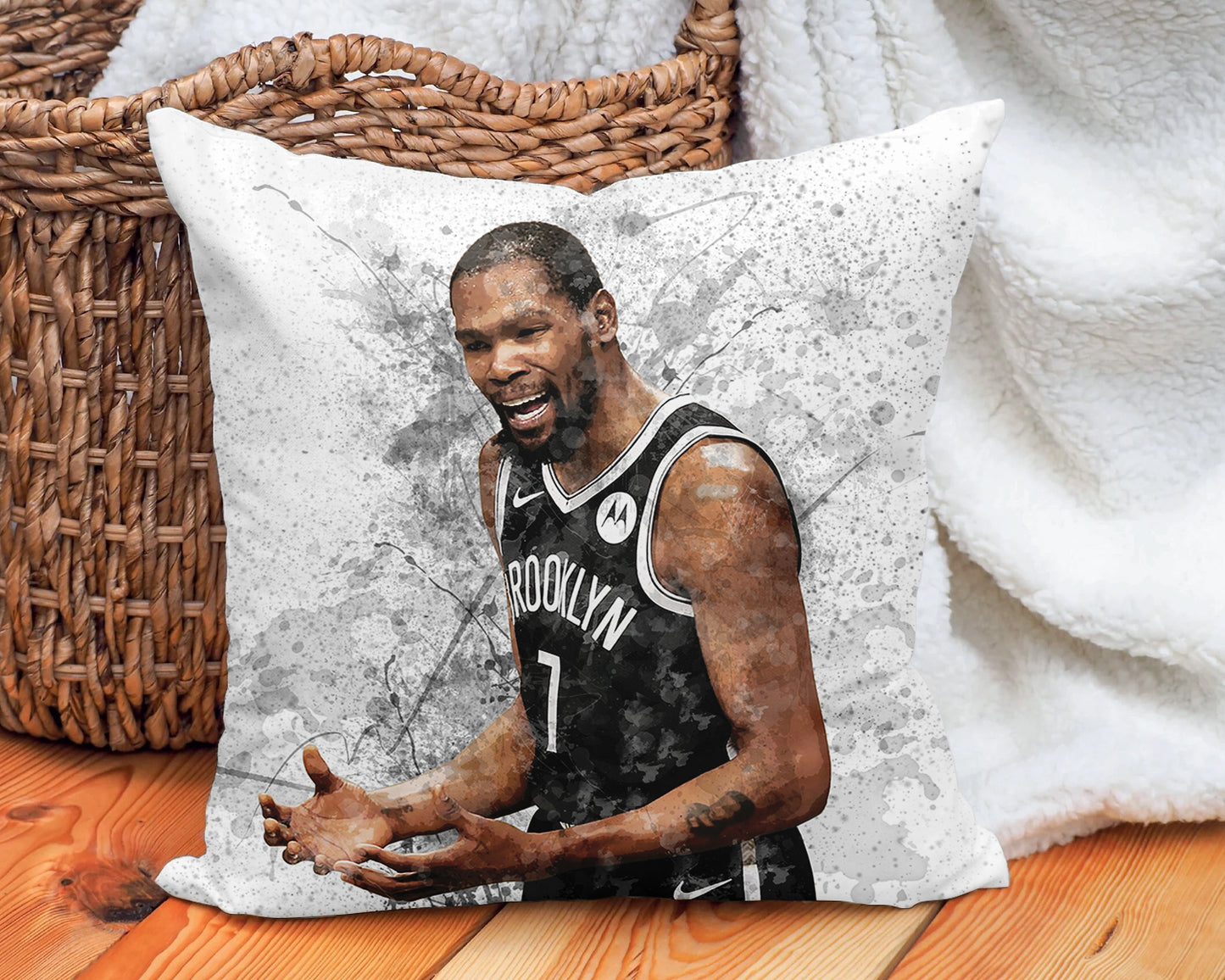 Almohada con efecto salpicadura de Kevin Durant