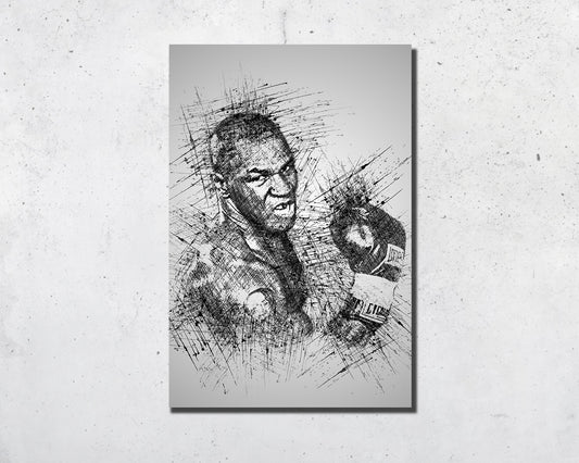 Mike Tyson Sketch Wall Art