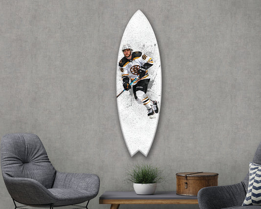 Arte mural de tabla de surf en acrílico de David Pastrnak