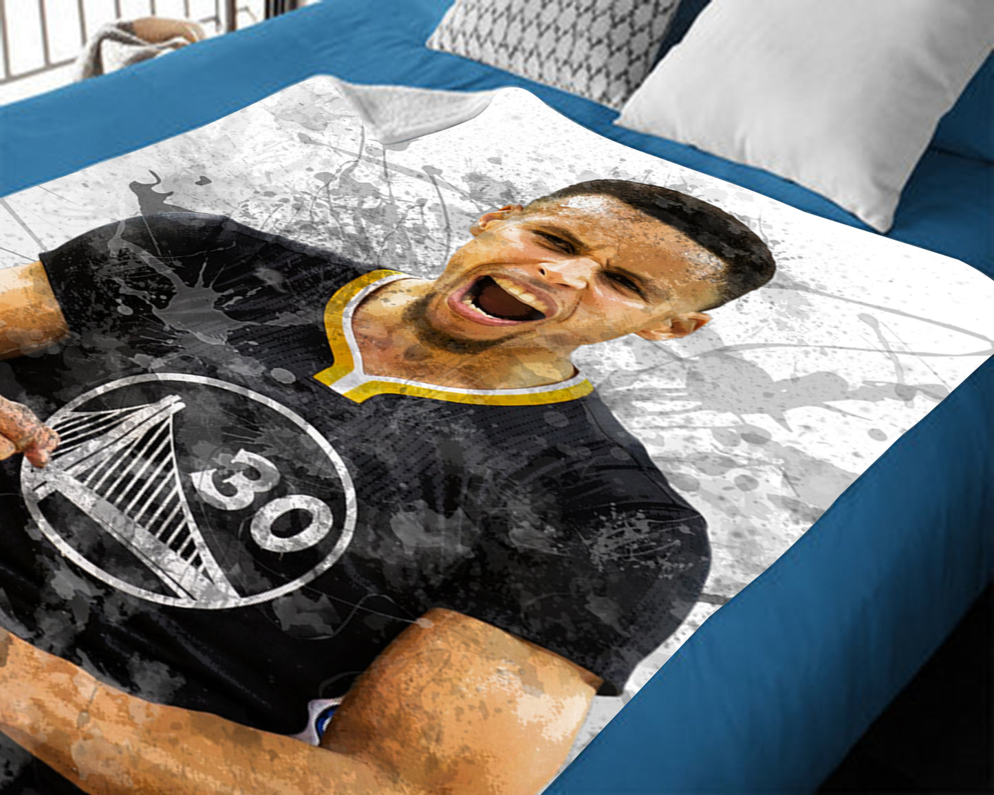 Stephen Curry Splash Effect Fleece Blanket