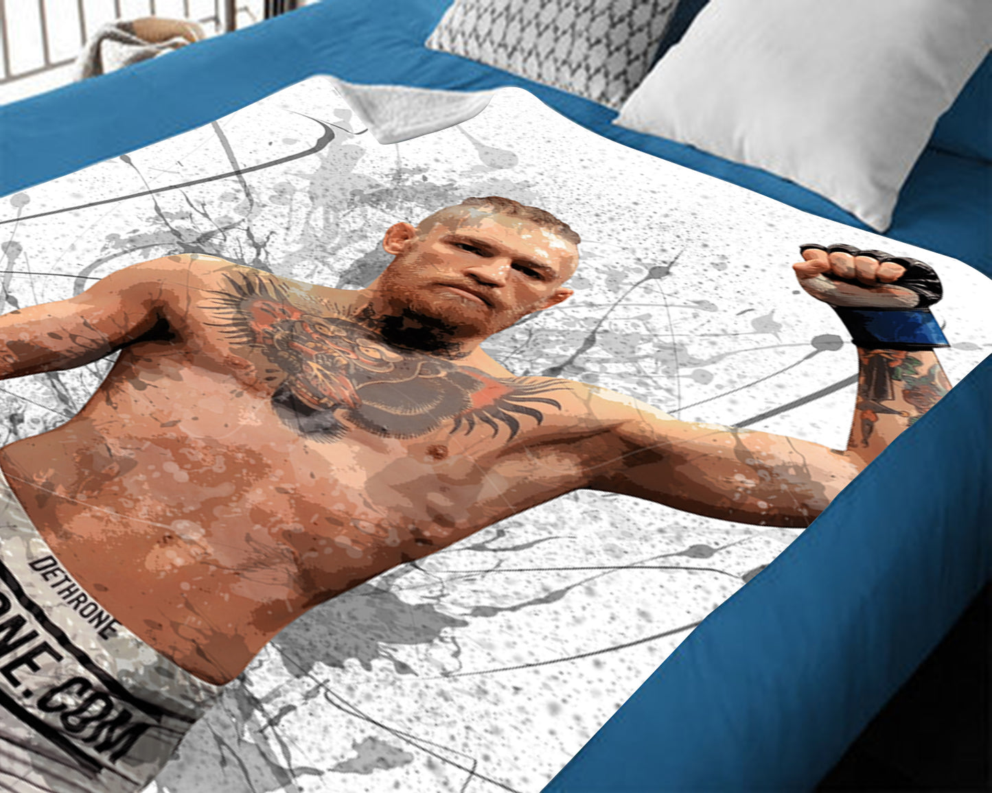 Conor McGregor Splash Effect Fleece Blanket