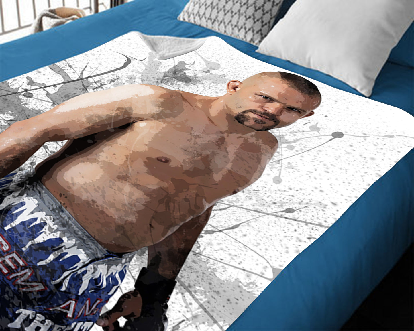 Manta polar con efecto salpicado de Chuck Liddell