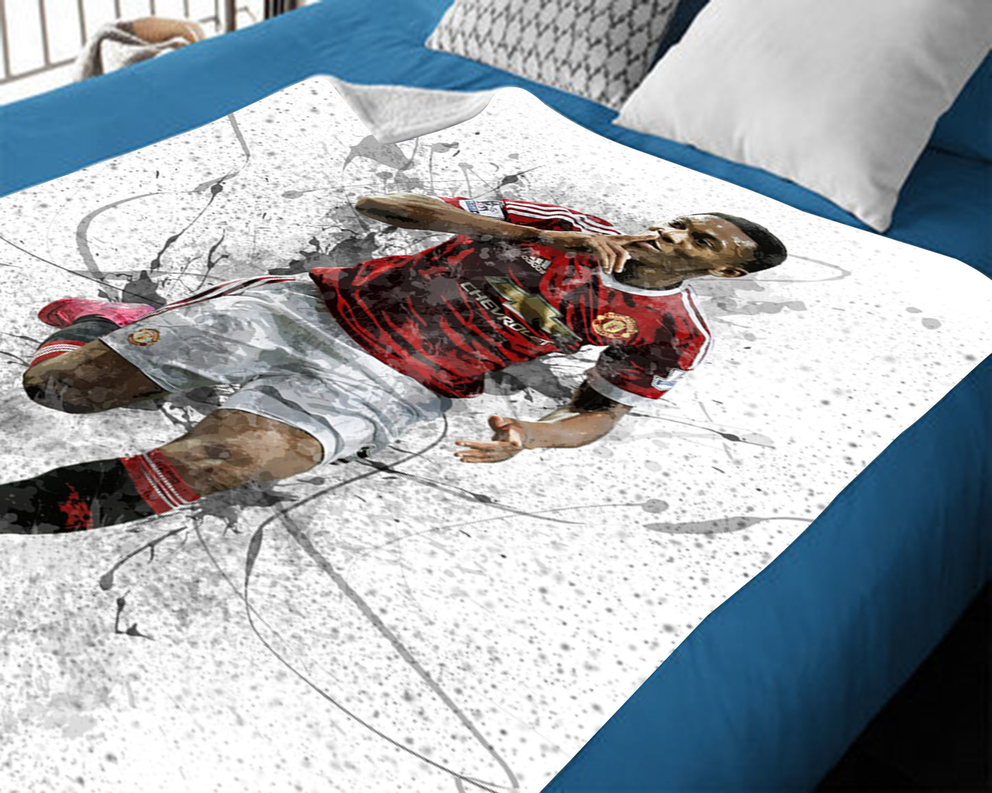 Anthony Martial Manchester United F.C Fleece Blanket