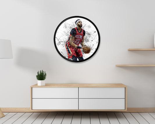 Arte de pared redondo de Anthony Davis