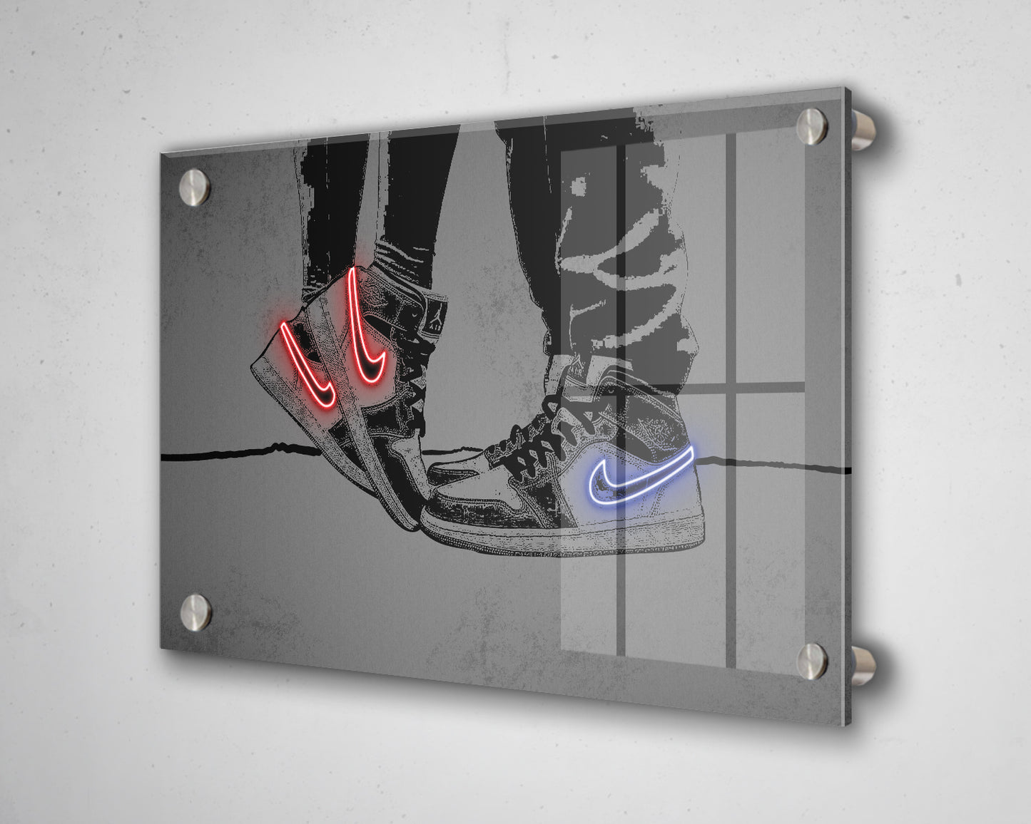 Jordan Couple Shoes Multiple Piece Canvas Wall Art