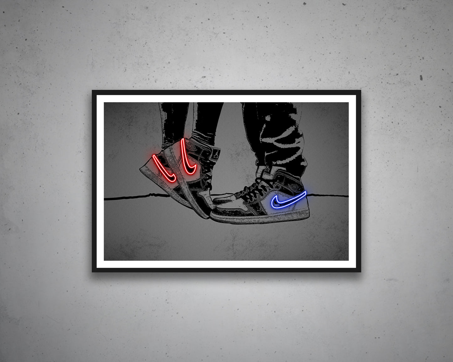 Jordan Couple Shoes Multiple Piece Canvas Wall Art