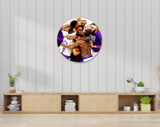 Lakers Celebrations Round Wall Art