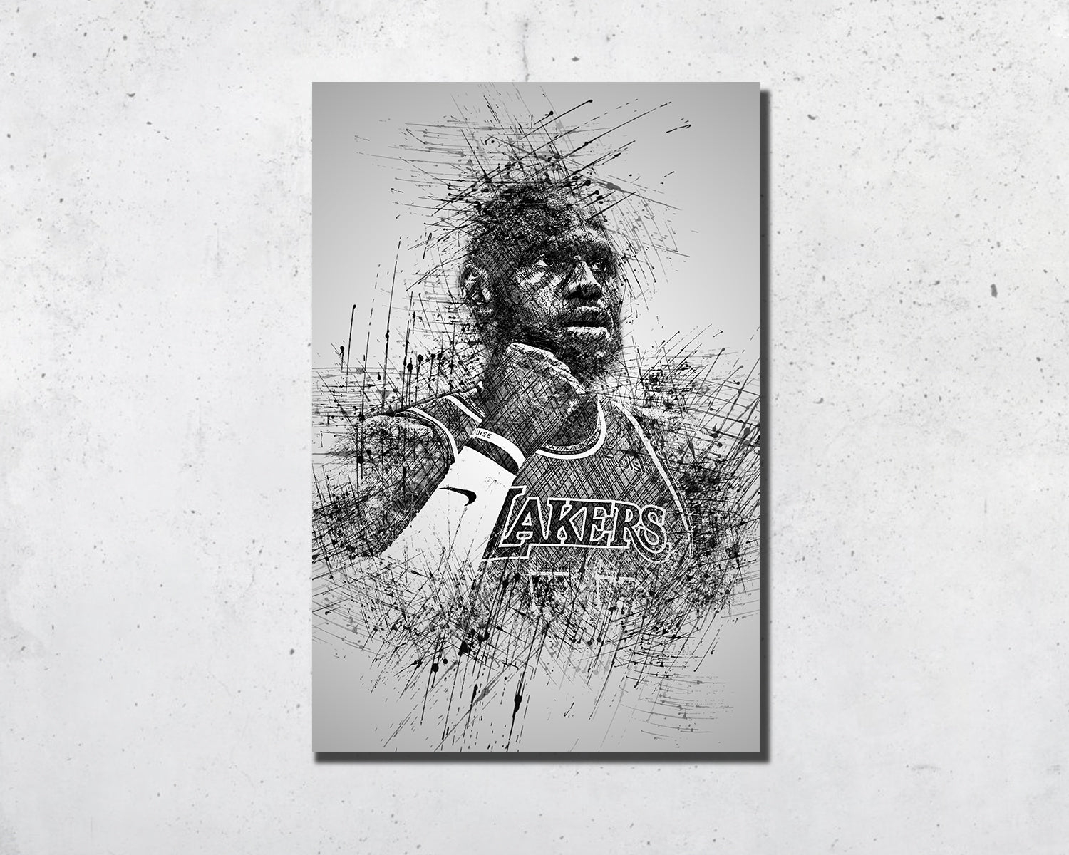 Lebron James Sketch Wall Art