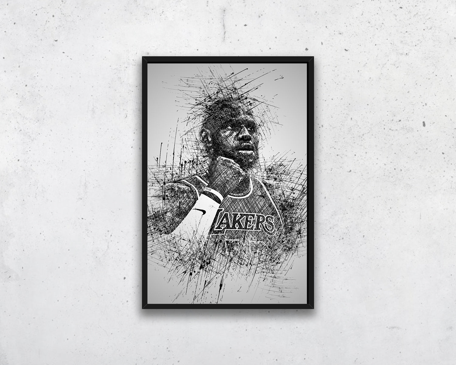 Lebron James Sketch Wall Art