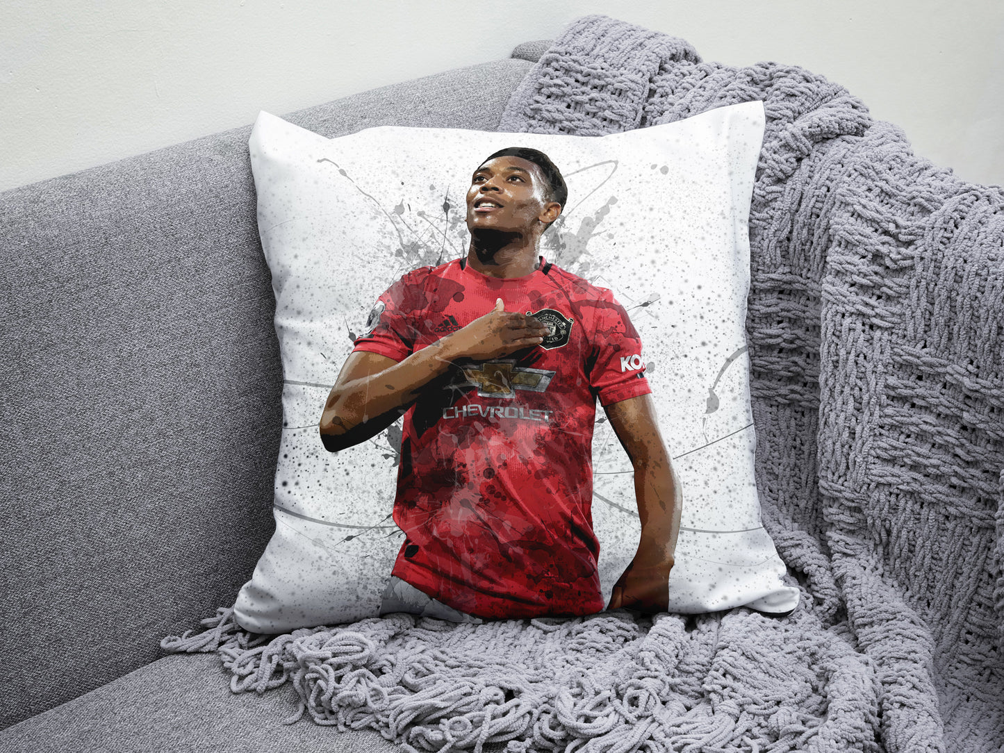 Anthony Martial Splash Effect Pillow