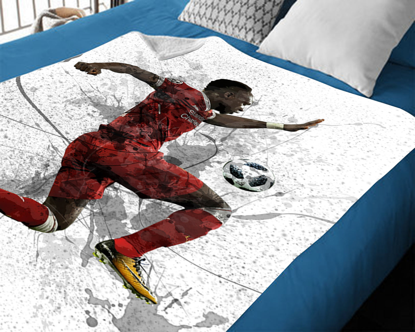 Sadio Mané Splash Effect Fleece Blanket