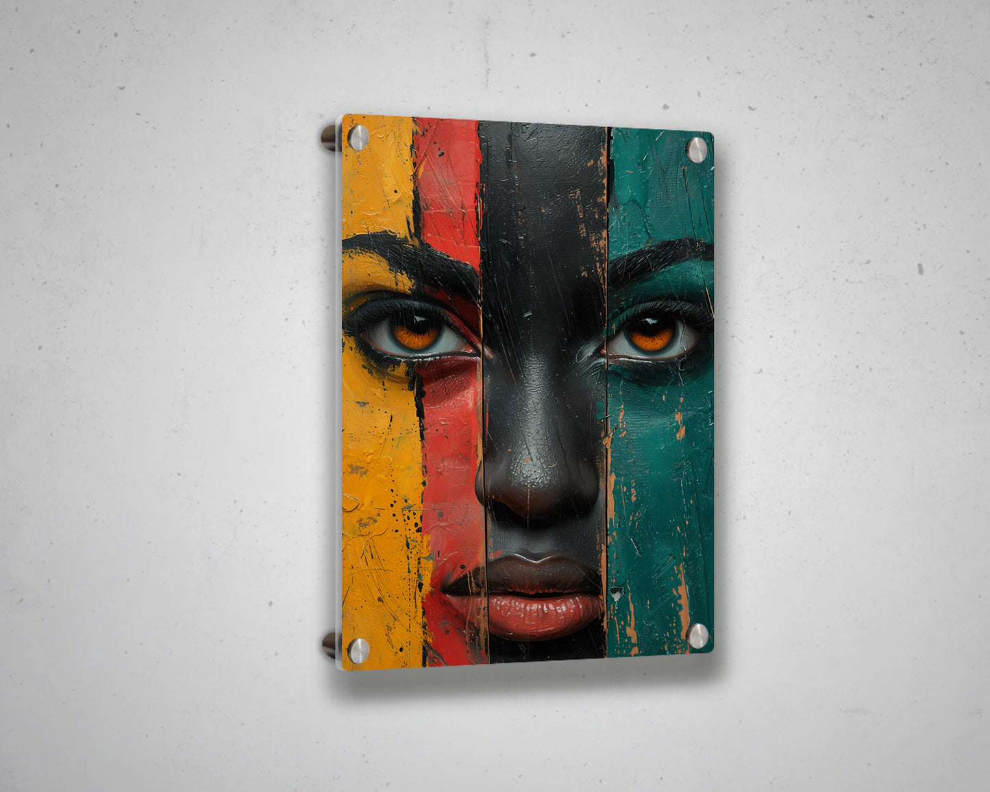 African Woman Portrait Abstract Canvas Art