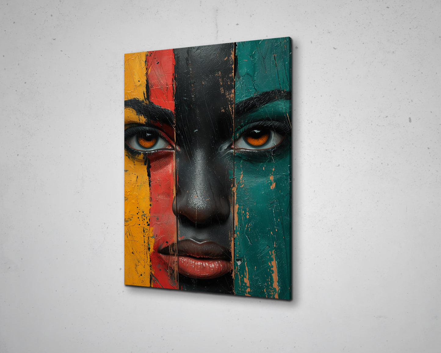 African Woman Portrait Abstract Canvas Art