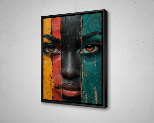 African Woman Portrait Abstract Canvas Art