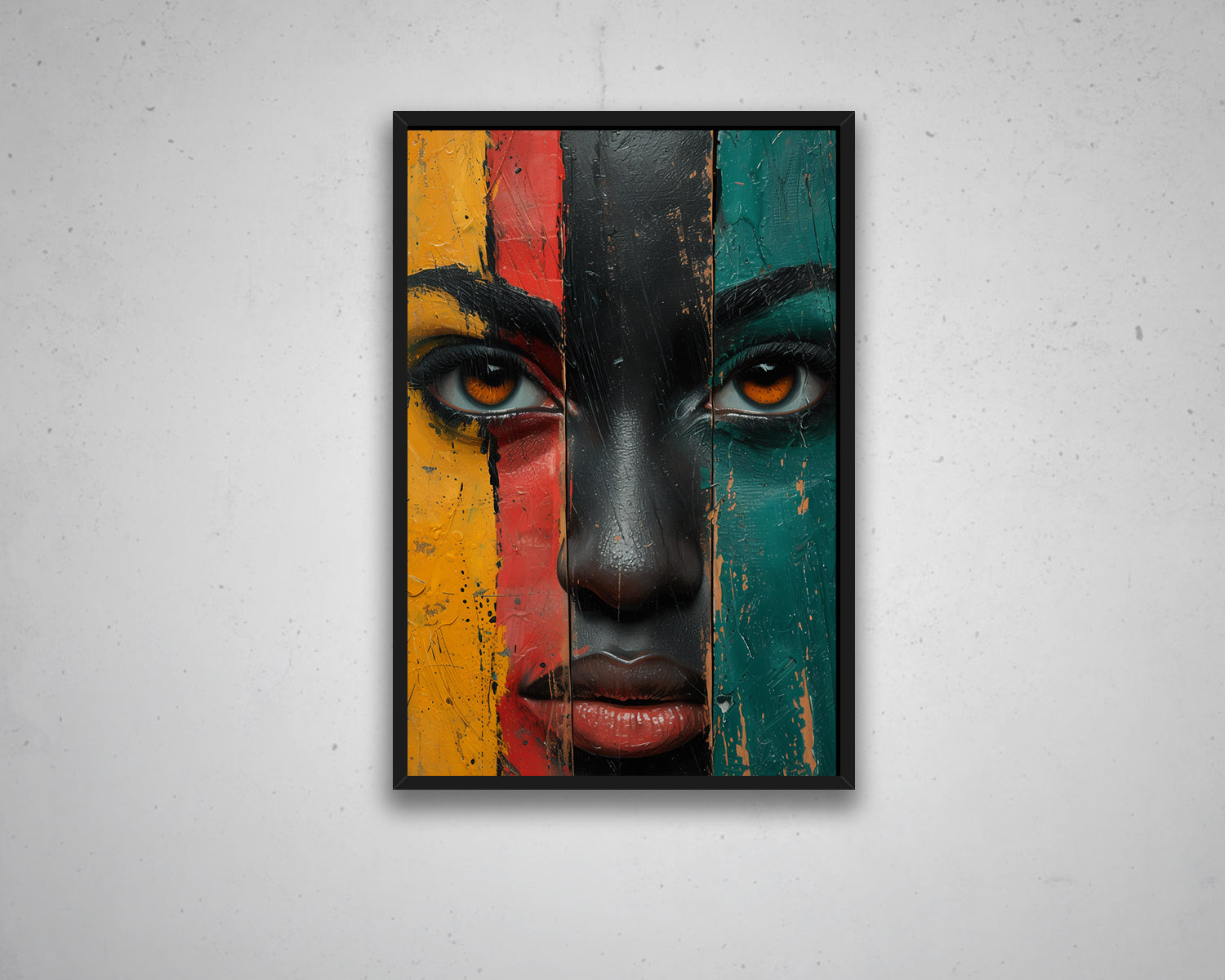 African Woman Portrait Abstract Canvas Art