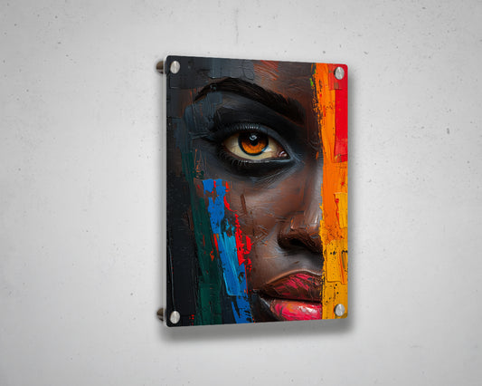 African Woman Portrait Abstract Canvas Art