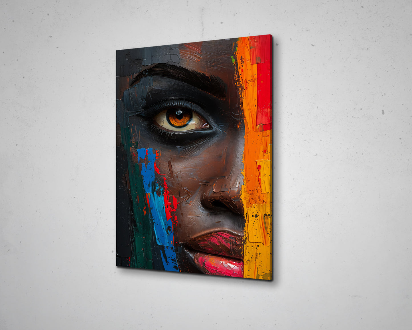 African Woman Portrait Abstract Canvas Art