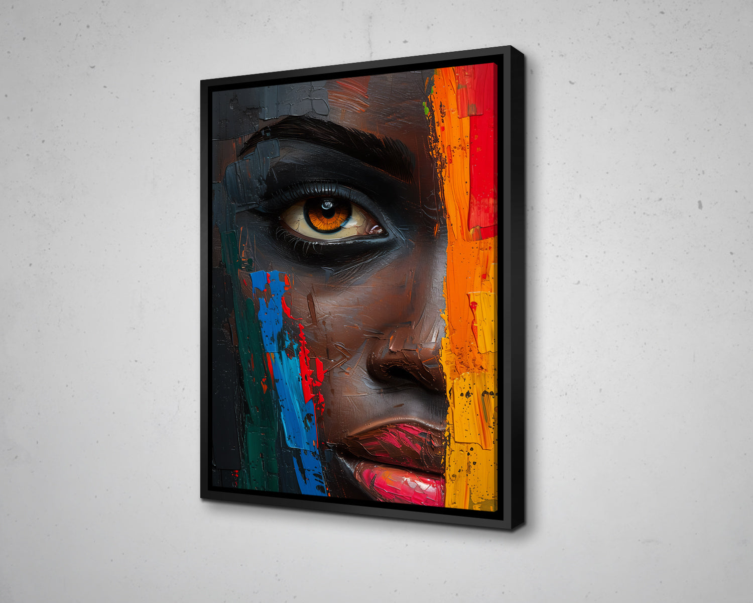 African Woman Portrait Abstract Canvas Art