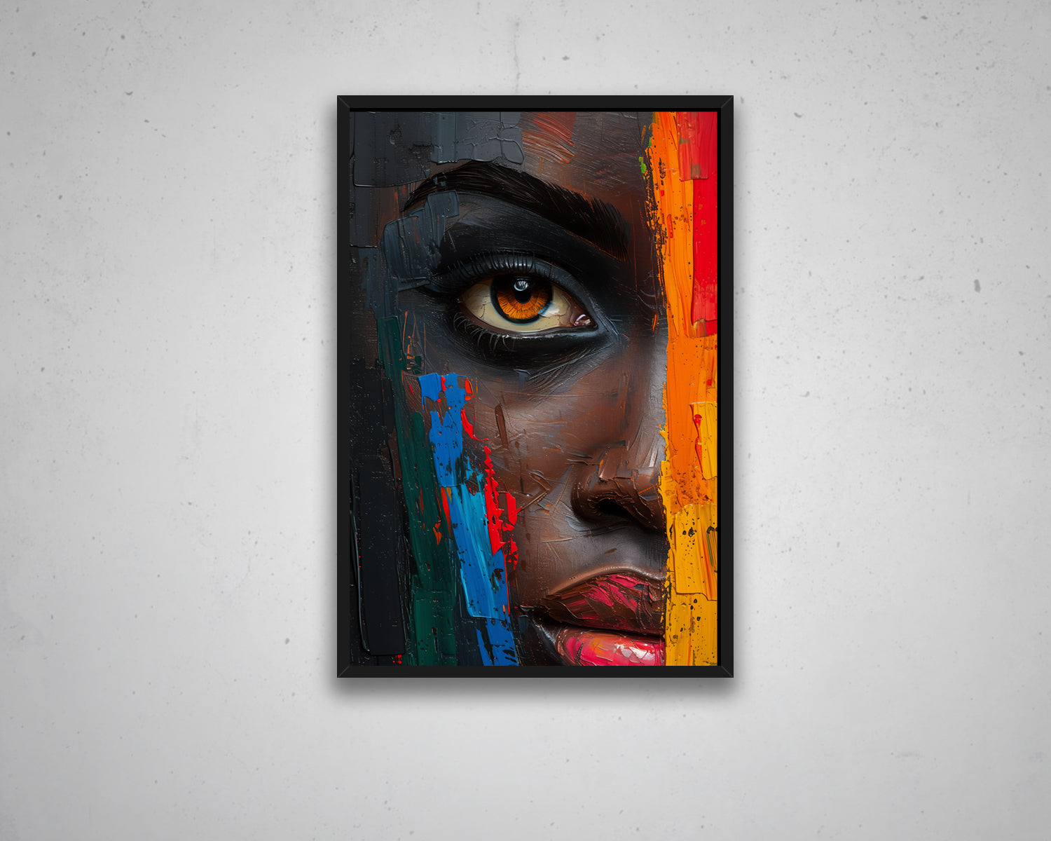 African Woman Portrait Abstract Canvas Art