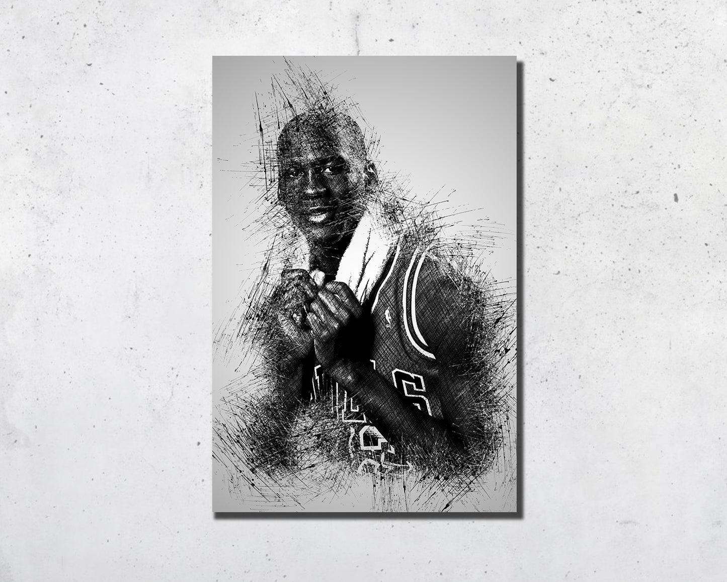 Dibujo de Michael Jordan para pared