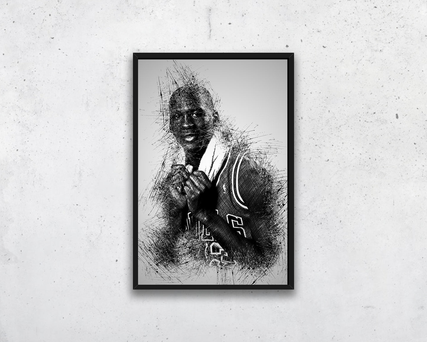 Dibujo de Michael Jordan para pared