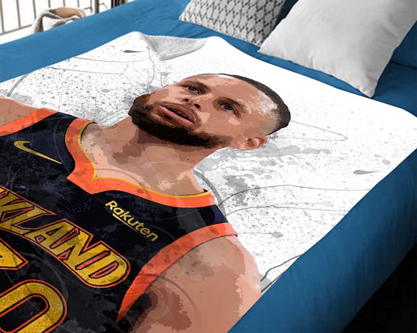 Stephen Curry Splash Effect Fleece Blanket