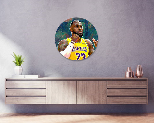 Lebron James Round Wall Art