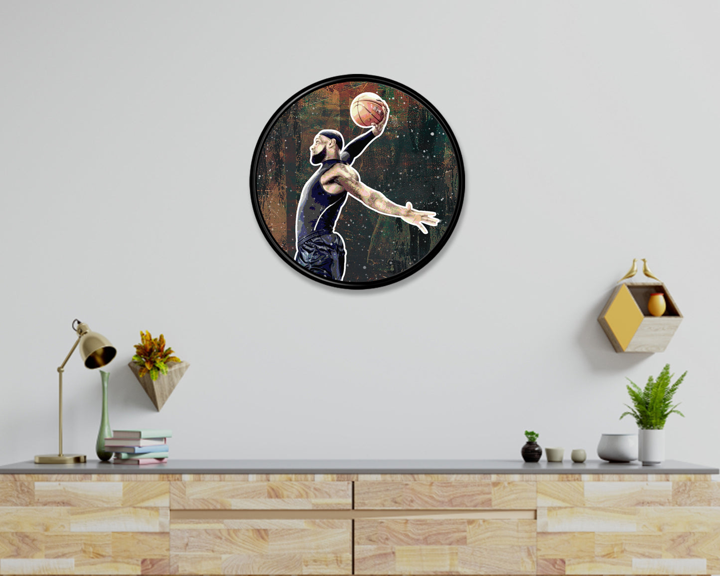 Lebron James Round Wall Art