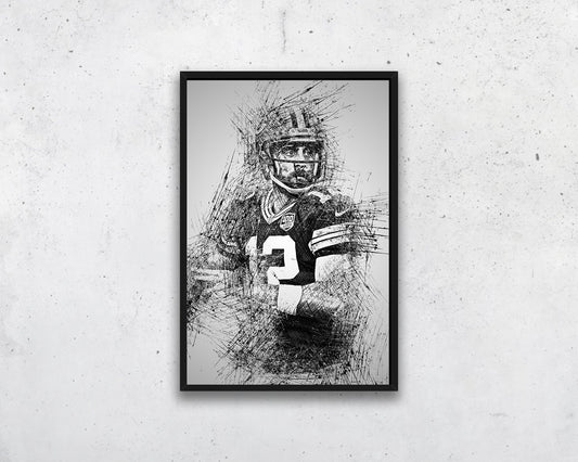 Aaron Rodgers Sketch Wall Art