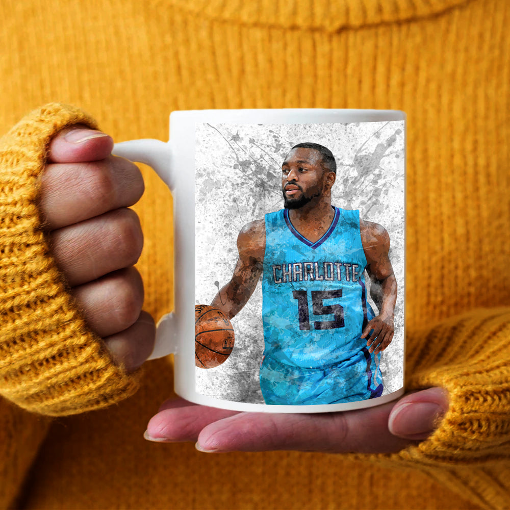 Taza y posavasos con efecto salpicadura de Kemba Walker