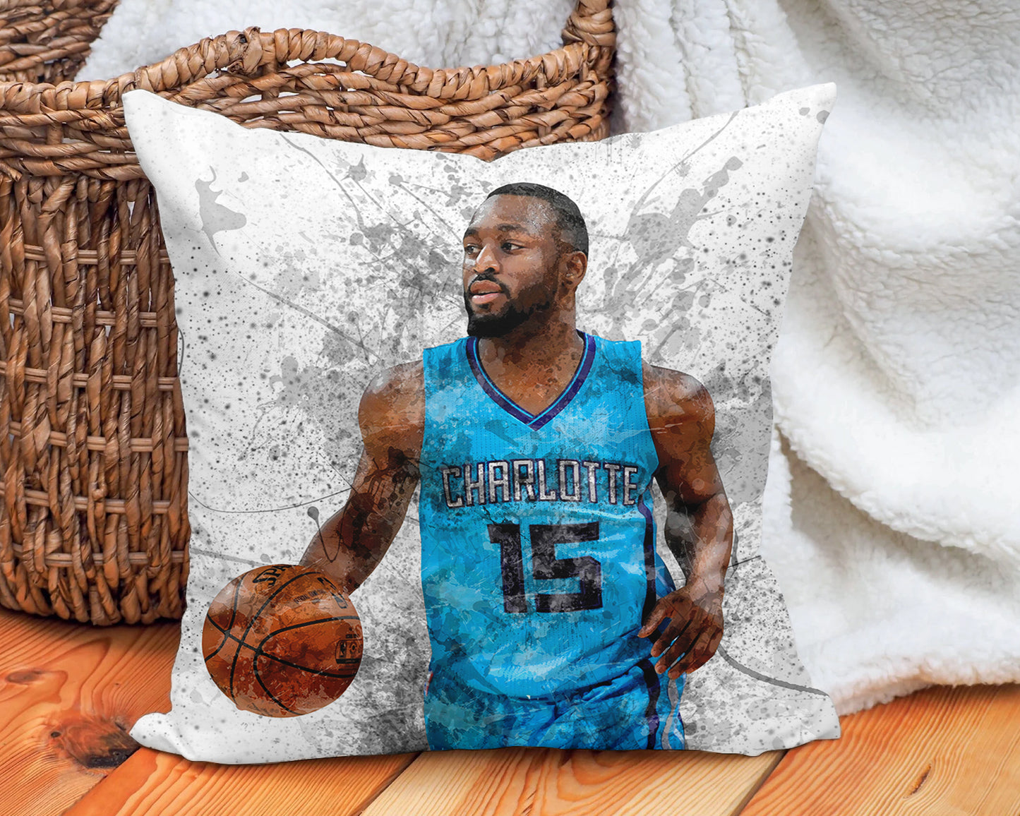 Kemba Walker Splash Effect Pillow