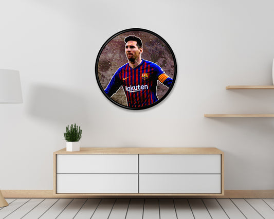 Lionel Messi Round Wall Art