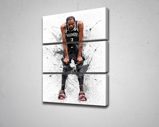 Kevin Durant Splash Effect Canvas Art