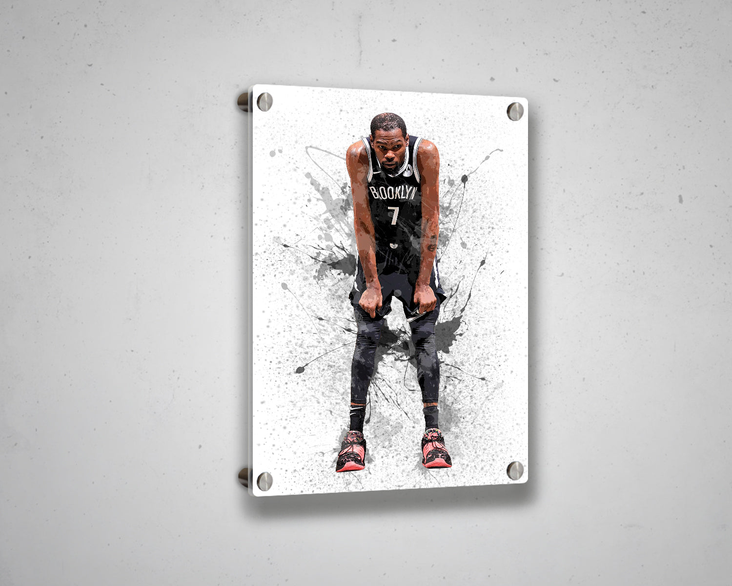 Kevin Durant Splash Effect Canvas Art