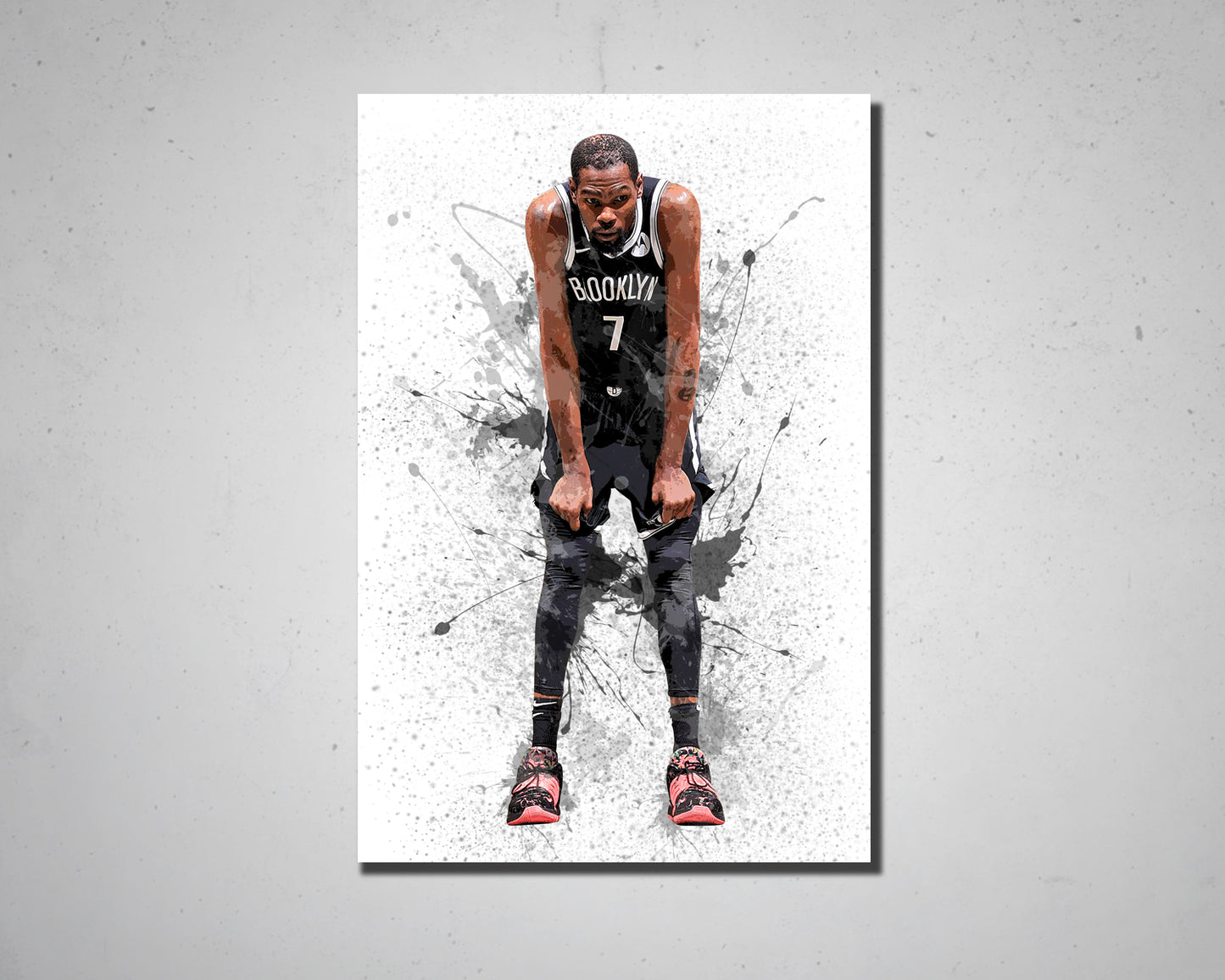 Kevin Durant Splash Effect Canvas Art