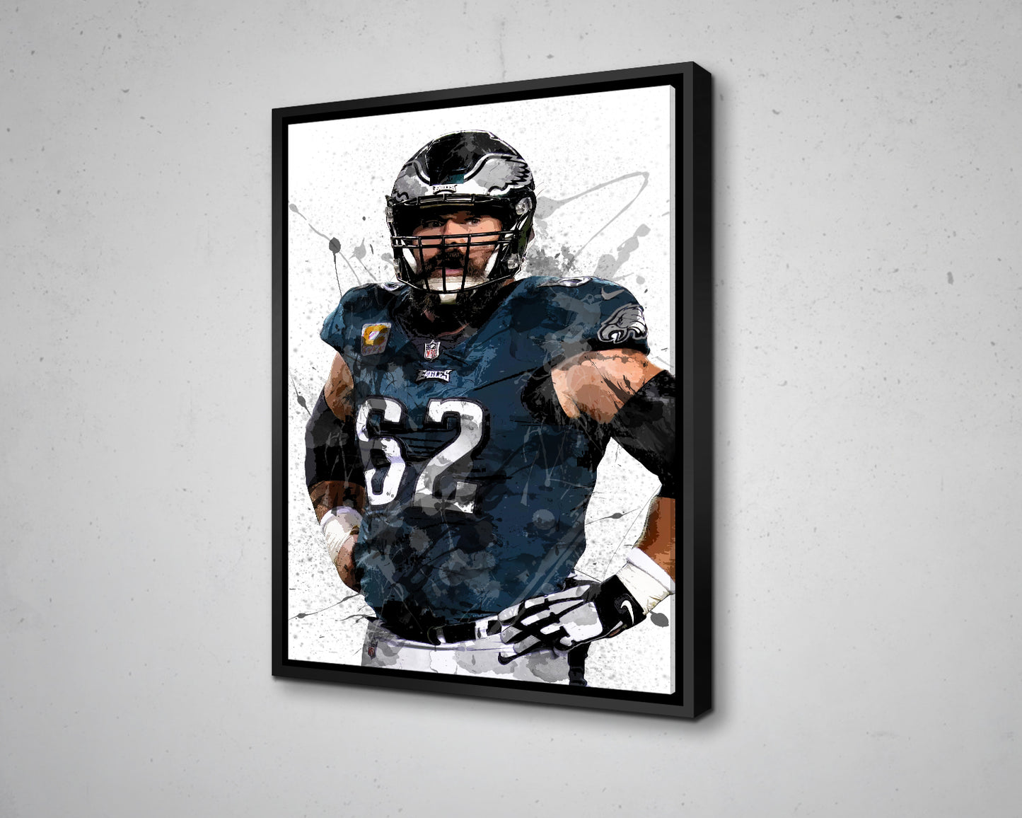 Jason Kelce Canvas Wall Art