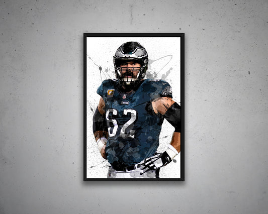 Jason Kelce Canvas Wall Art
