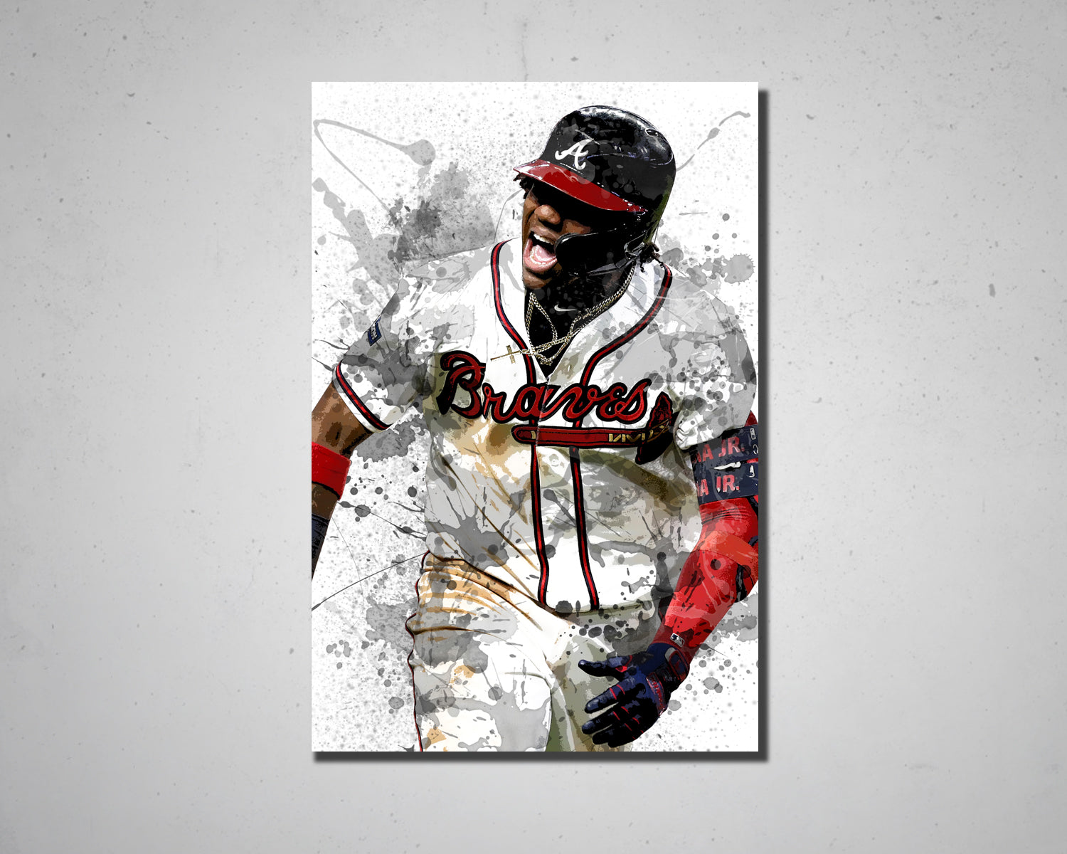 Ronald Acuna Splash Effect Canvas Art