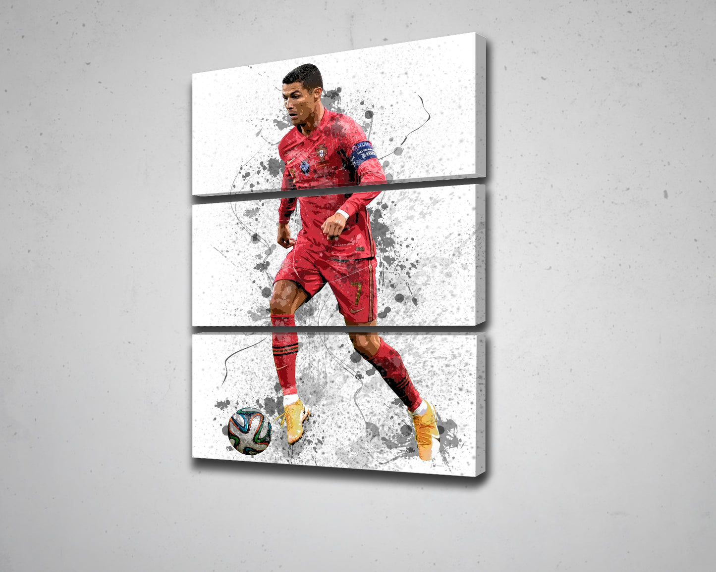 Cristiano Ronaldo Splash Effect Canvas Art